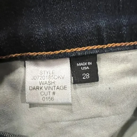 Veronica Beard Carolyn Baby Boot Button Fly Cropped Raw Hem Jeans Size 28 NWT